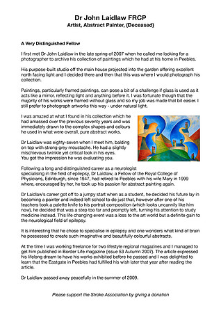 Dr John Laidlaw Artist