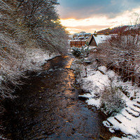Winter Sunset over Leithen Water_2858-card copy