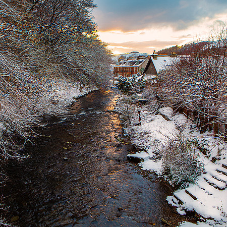Winter Sunset over Leithen Water_2858-card copy