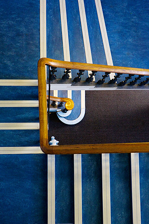Abstract Stairs in Blue