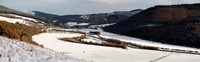 Walkerburn & Tweed Valley in Winter Sun-pan