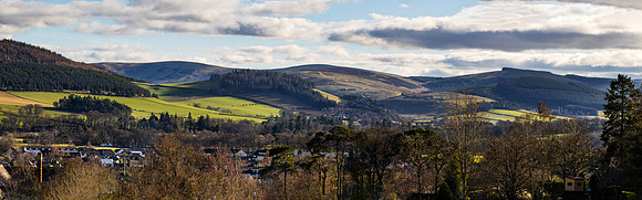 Southern Uplands from Innerleithen-print