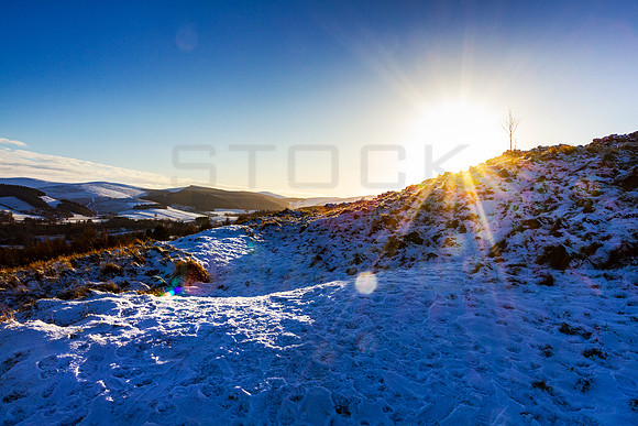 Sunset behind Caerlee Hill_0282